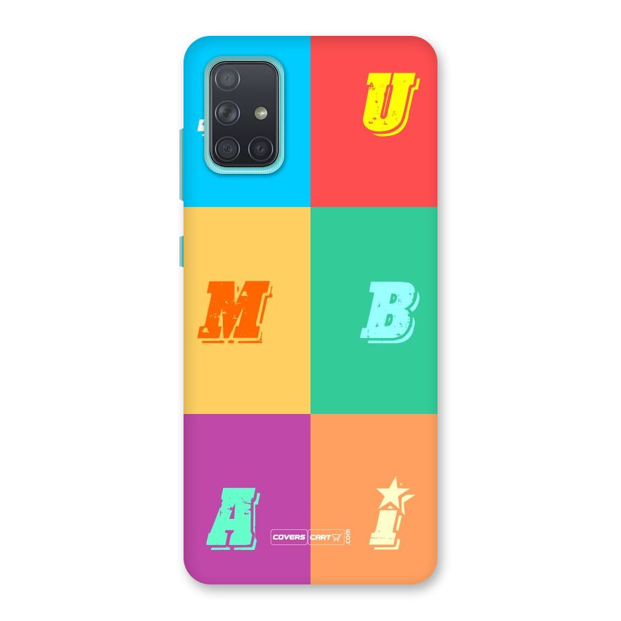 Mumbai Alphabets Back Case for Galaxy A71