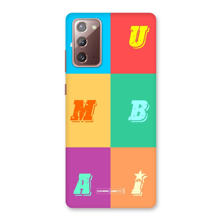 Mumbai Alphabets Back Case for Galaxy Note 20