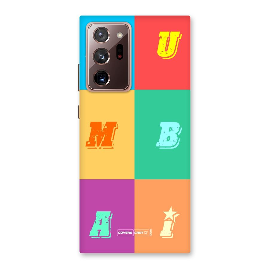 Mumbai Alphabets Back Case for Galaxy Note 20 Ultra