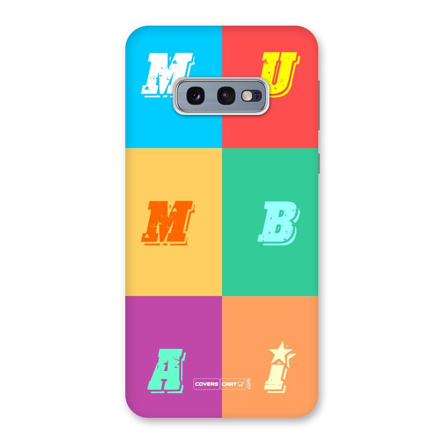 Mumbai Alphabets Back Case for Galaxy S10e