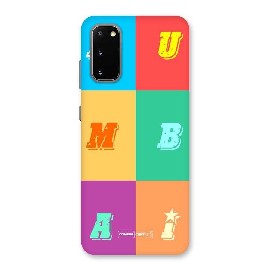 Mumbai Alphabets Back Case for Galaxy S20