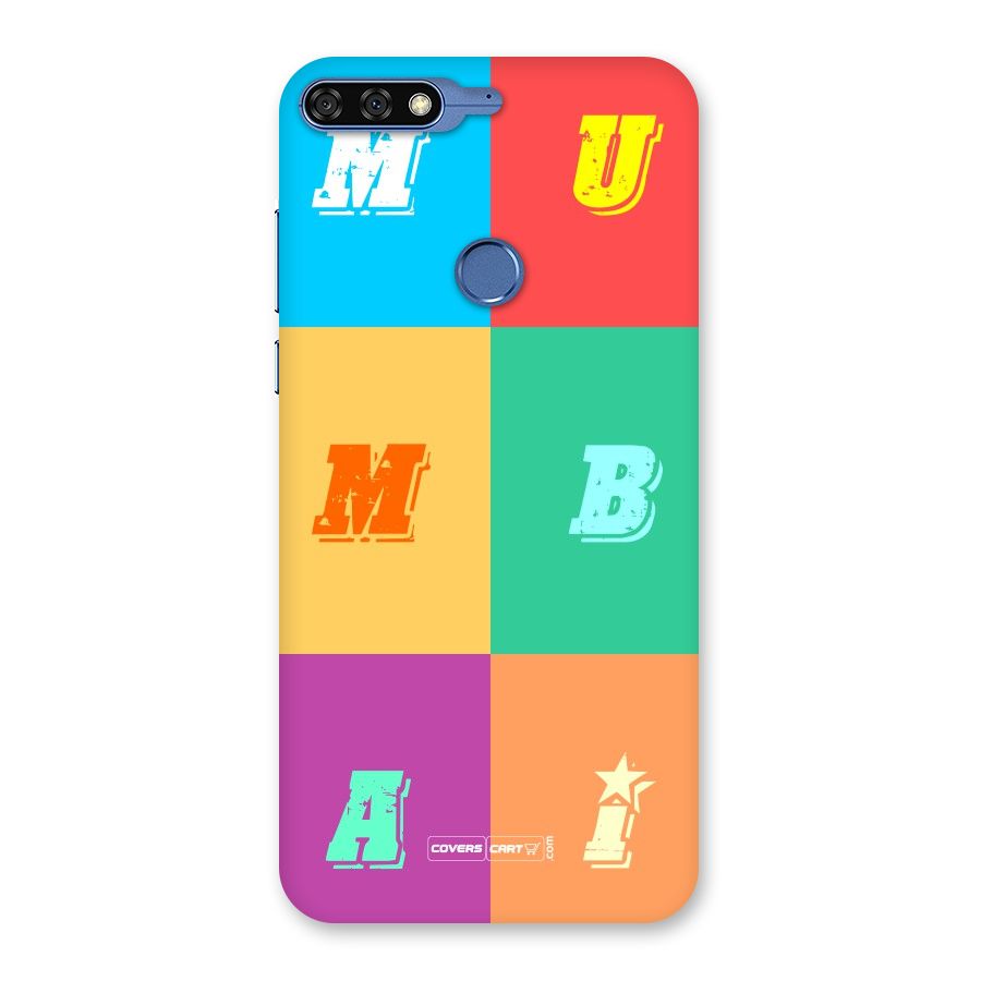 Mumbai Alphabets Back Case for Honor 7C
