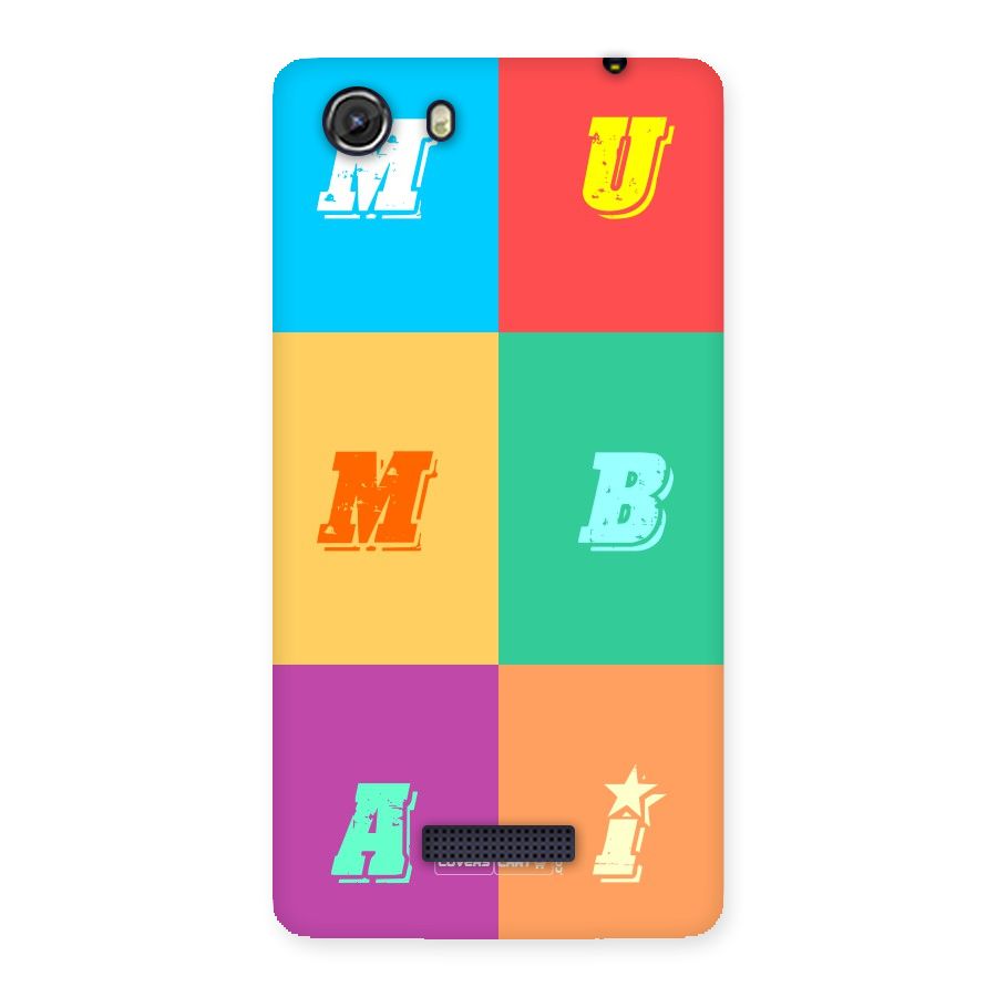 Mumbai Alphabets Back Case for Micromax Unite 3