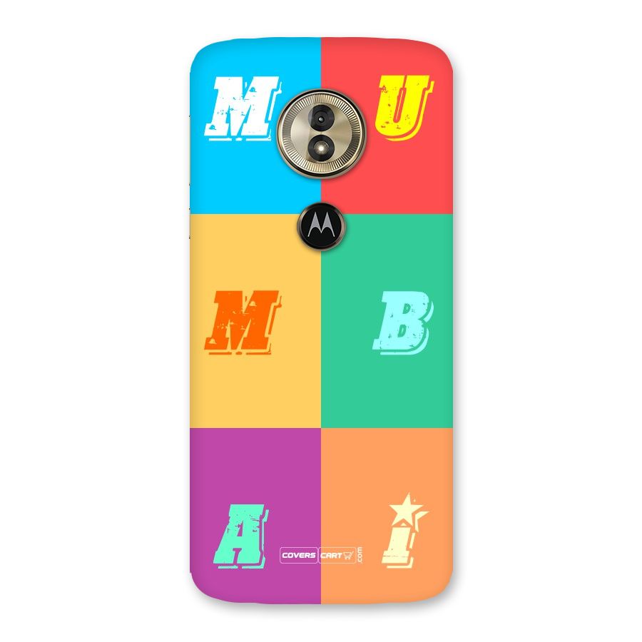 Mumbai Alphabets Back Case for Moto G6 Play