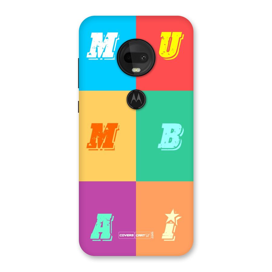 Mumbai Alphabets Back Case for Moto G7