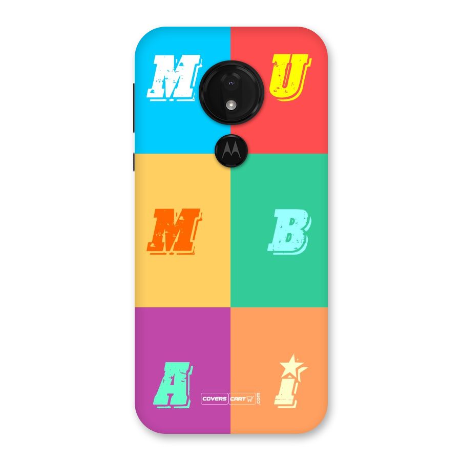Mumbai Alphabets Back Case for Moto G7 Power