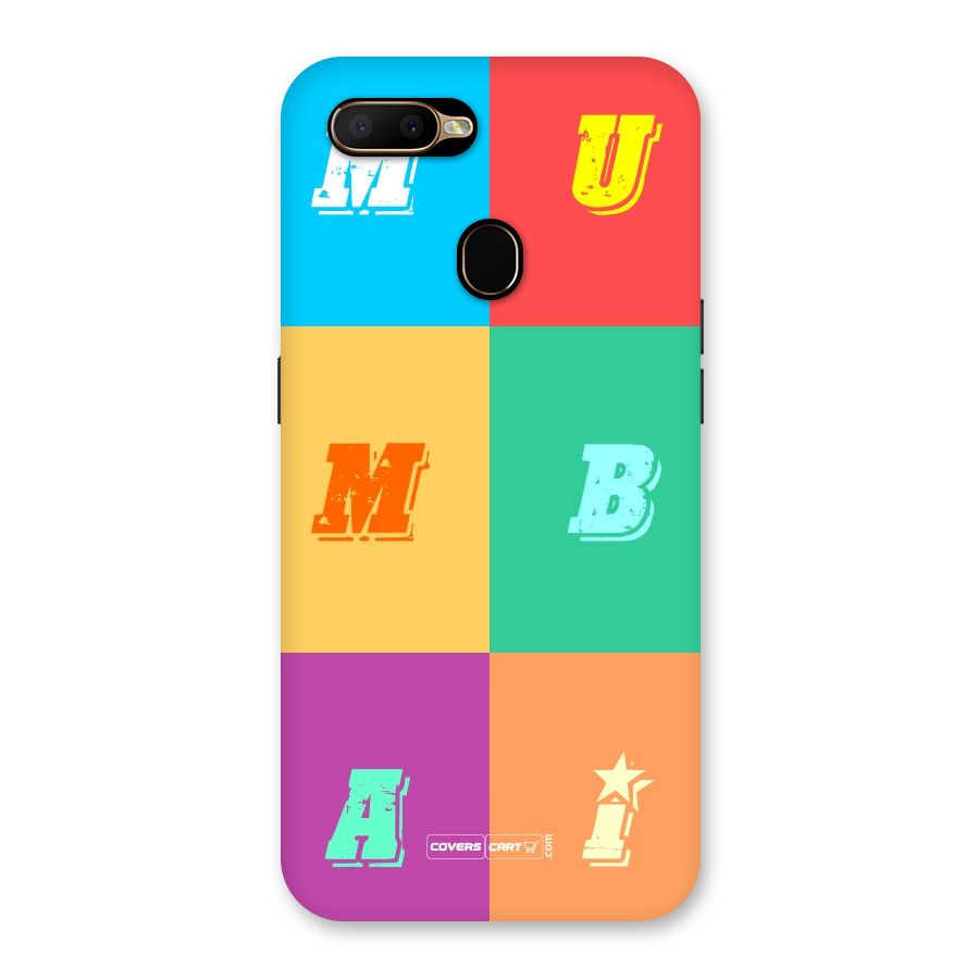 Mumbai Alphabets Back Case for Oppo A5s