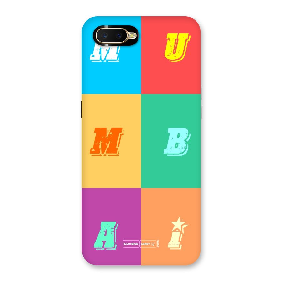 Mumbai Alphabets Back Case for Oppo K1