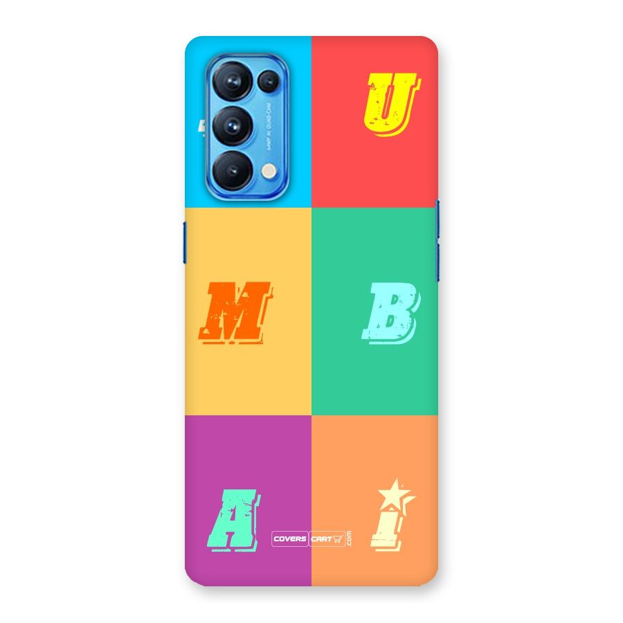 Mumbai Alphabets Back Case for Oppo Reno5 Pro 5G