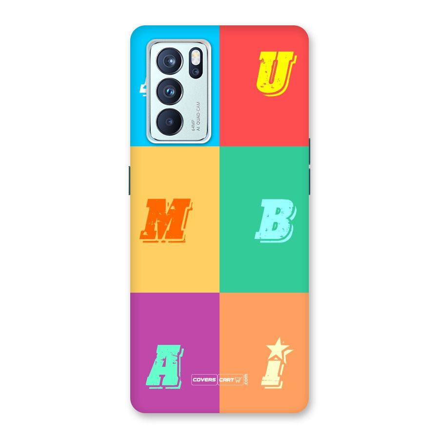 Mumbai Alphabets Back Case for Oppo Reno6 Pro 5G