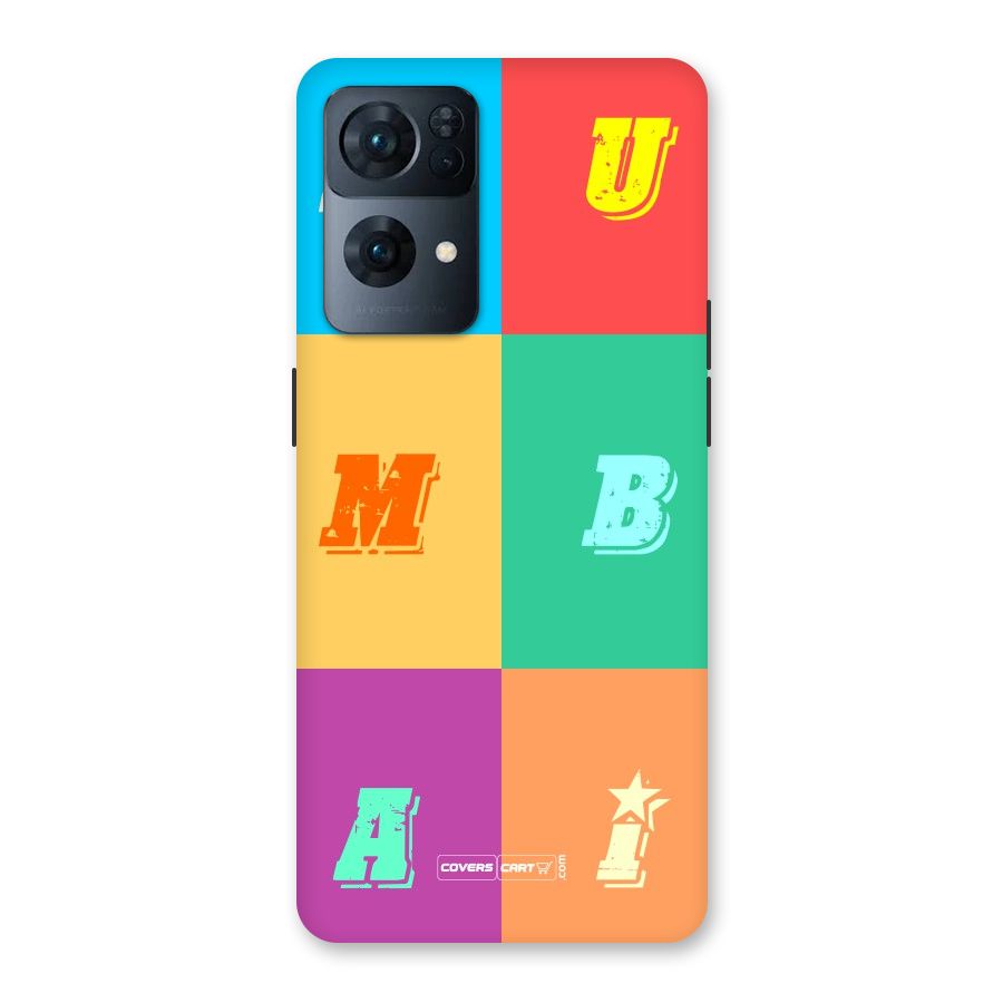 Mumbai Alphabets Back Case for Oppo Reno7 Pro 5G