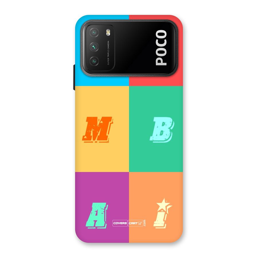 Mumbai Alphabets Back Case for Poco M3