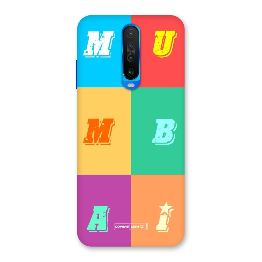 Mumbai Alphabets Back Case for Poco X2