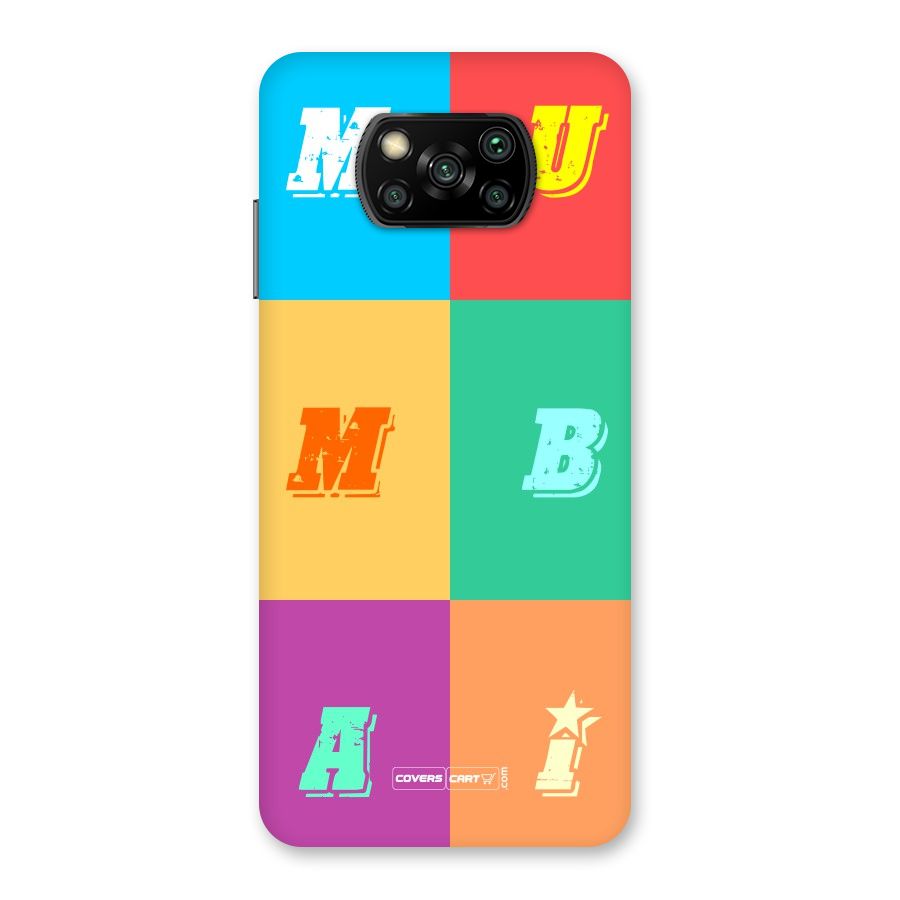 Mumbai Alphabets Back Case for Poco X3