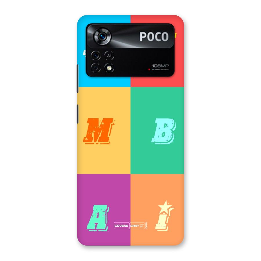 Mumbai Alphabets Back Case for Poco X4 Pro 5G