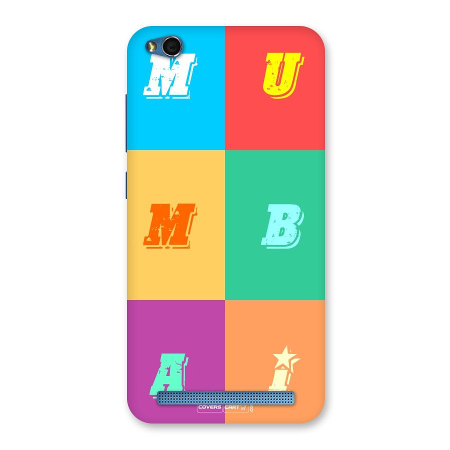 Mumbai Alphabets Back Case for Redmi 5A