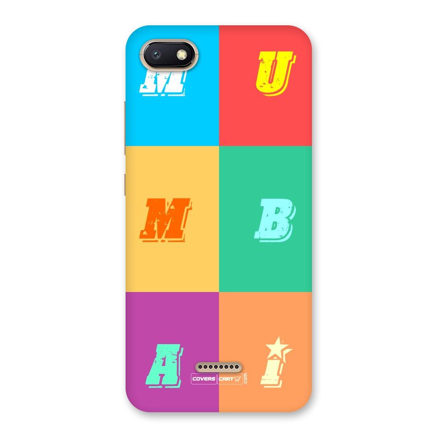 Mumbai Alphabets Back Case for Redmi 6A