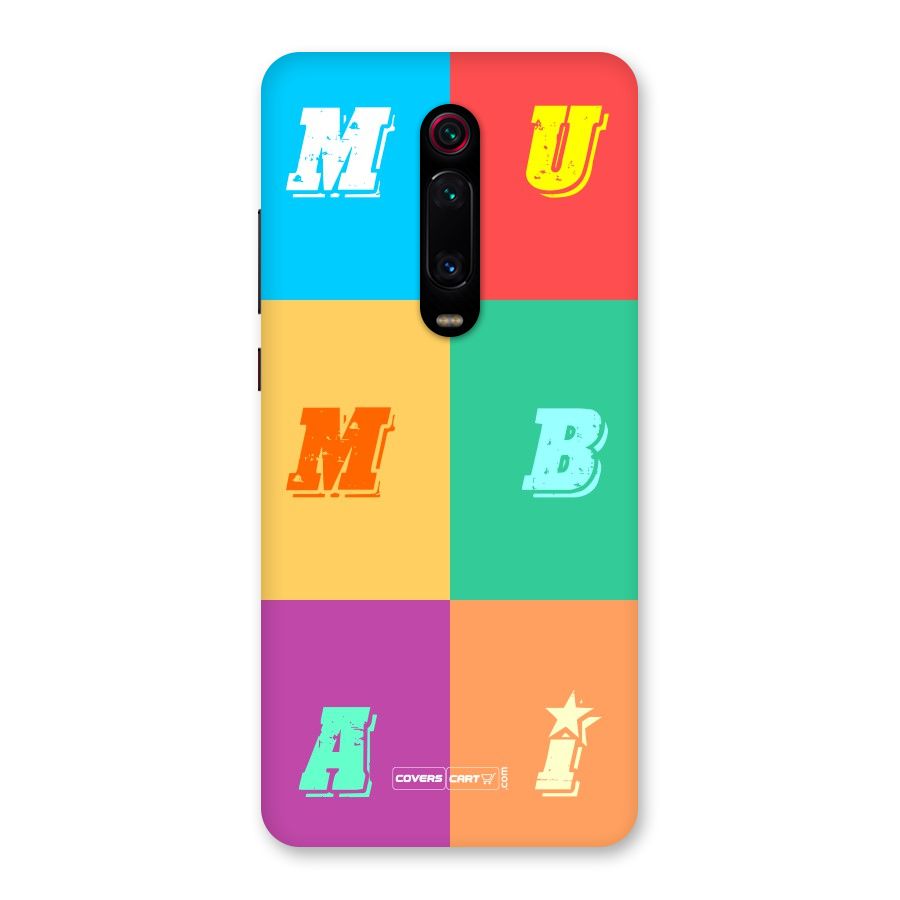 Mumbai Alphabets Back Case for Redmi K20