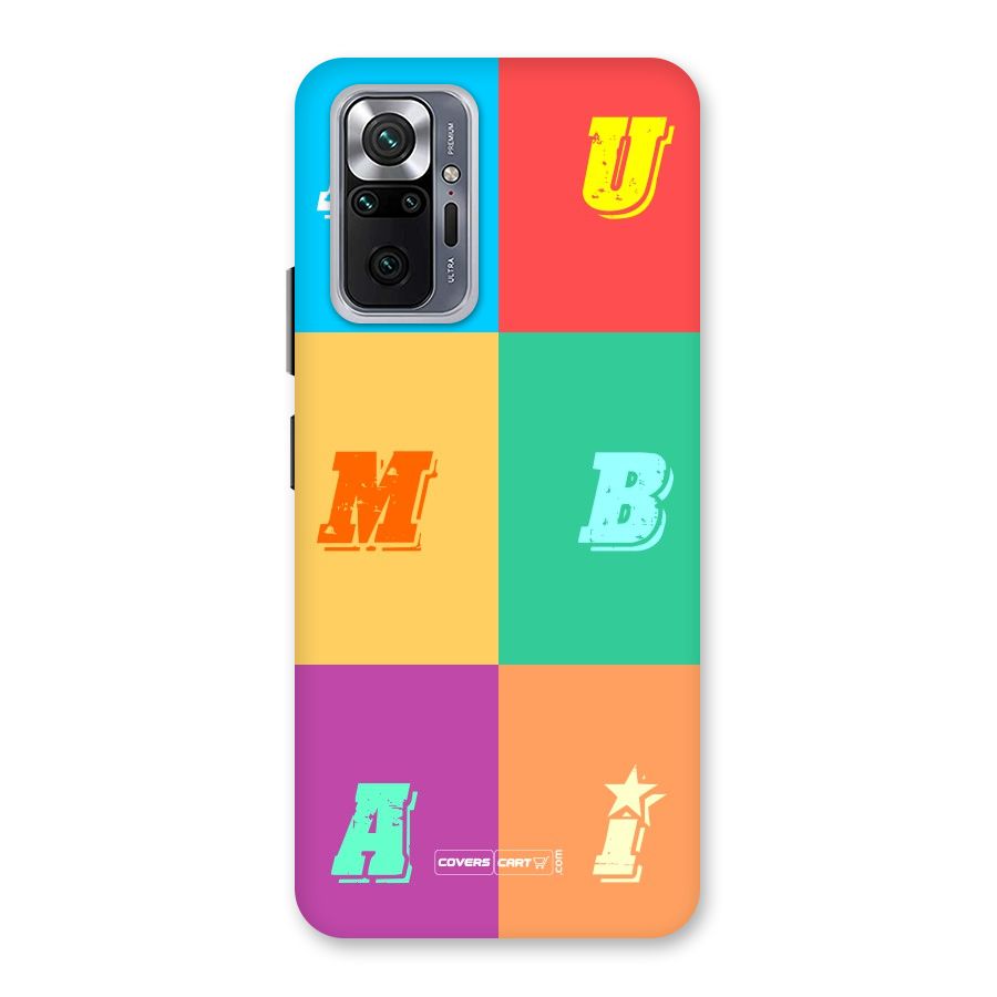 Mumbai Alphabets Back Case for Redmi Note 10 Pro