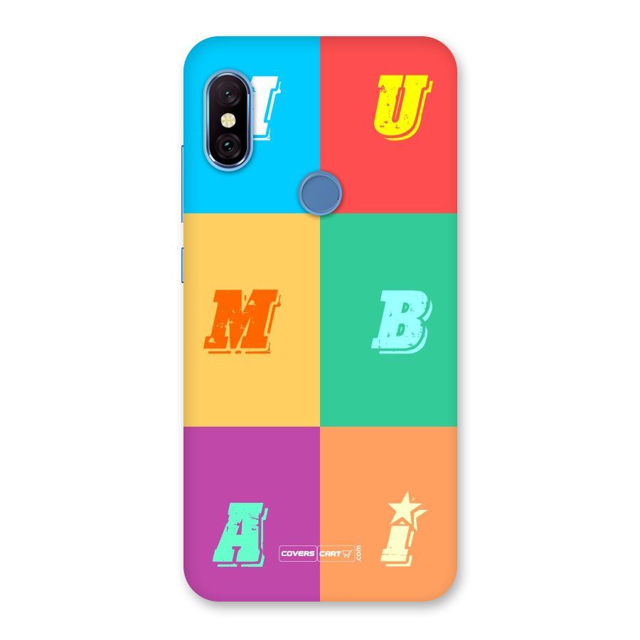Mumbai Alphabets Back Case for Redmi Note 6 Pro