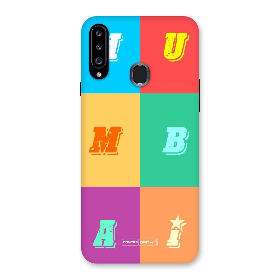 Mumbai Alphabets Back Case for Samsung Galaxy A20s