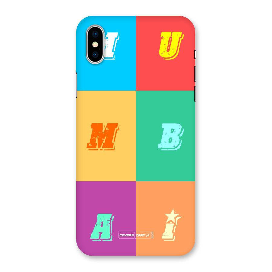 Mumbai Alphabets Back Case for iPhone XS