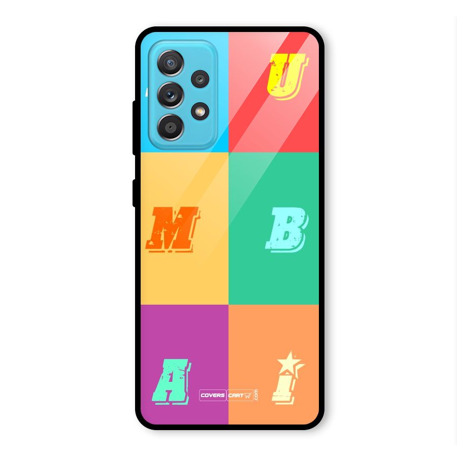 Mumbai Alphabets Glass Back Case for Galaxy A52