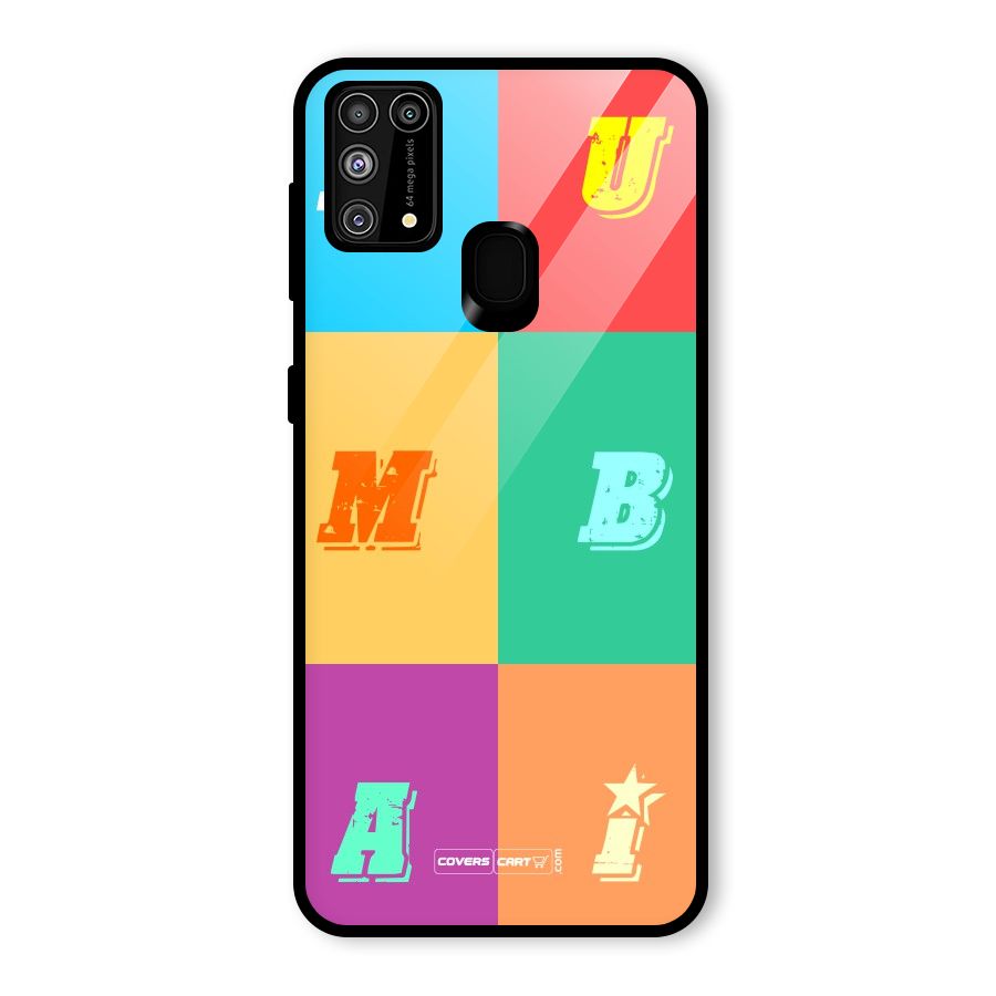 Mumbai Alphabets Glass Back Case for Galaxy F41