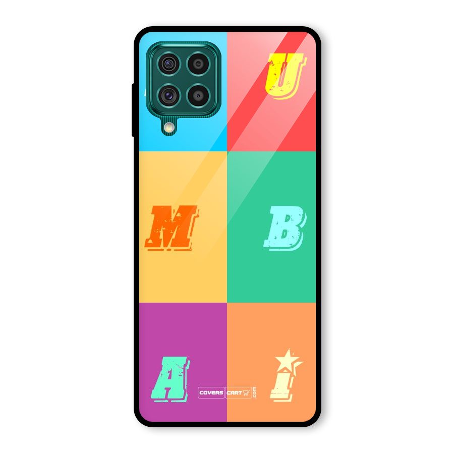 Mumbai Alphabets Glass Back Case for Galaxy F62