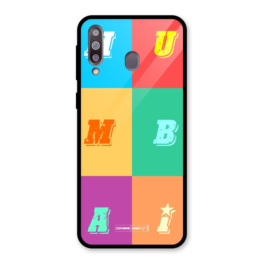 Mumbai Alphabets Glass Back Case for Galaxy M30