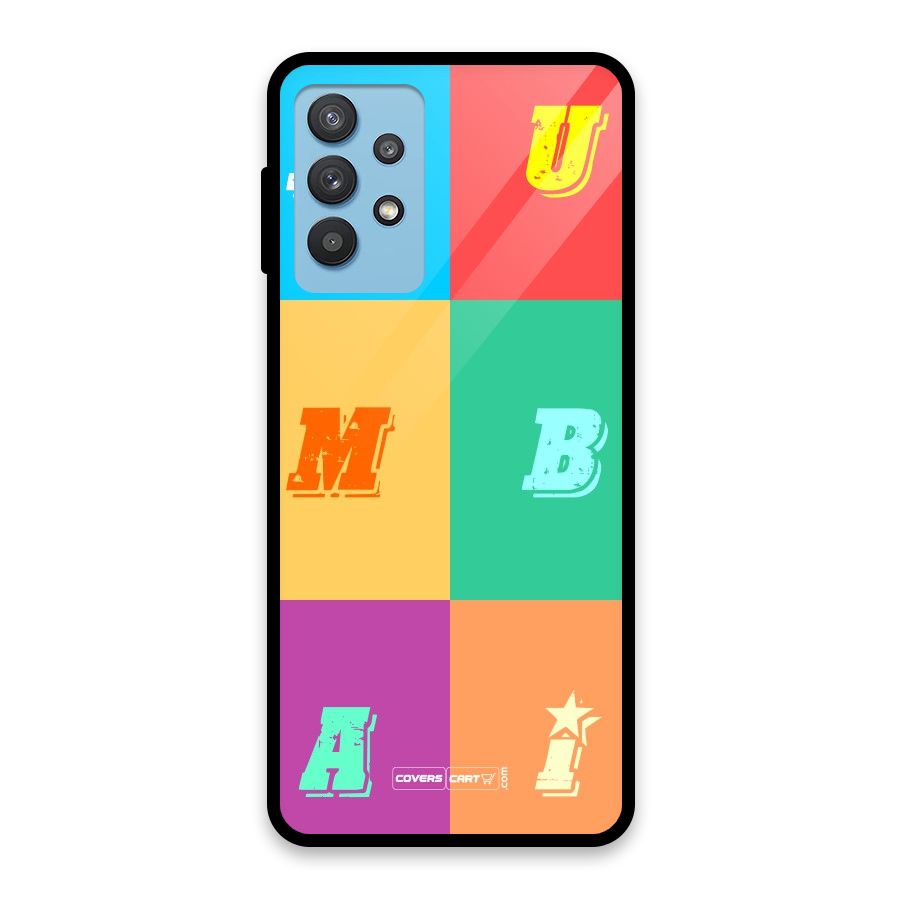 Mumbai Alphabets Glass Back Case for Galaxy M32 5G