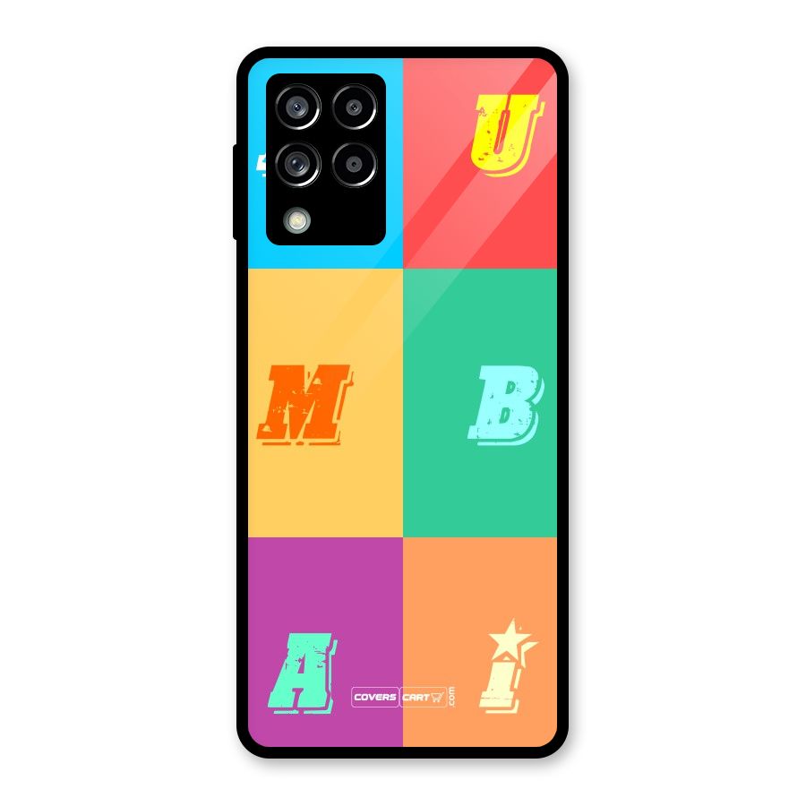 Mumbai Alphabets Glass Back Case for Galaxy M53 5G