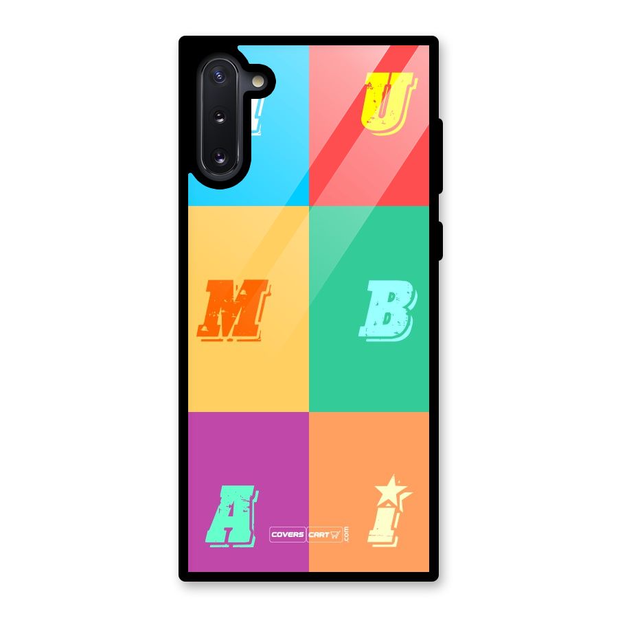 Mumbai Alphabets Glass Back Case for Galaxy Note 10