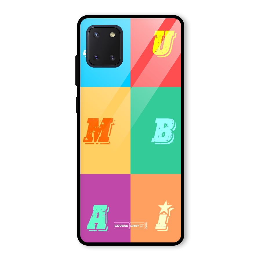 Mumbai Alphabets Glass Back Case for Galaxy Note 10 Lite
