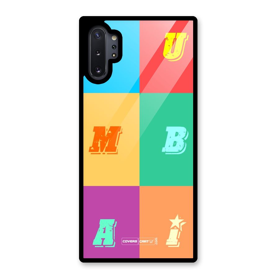 Mumbai Alphabets Glass Back Case for Galaxy Note 10 Plus