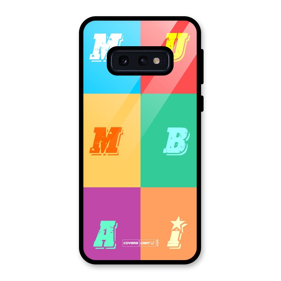 Mumbai Alphabets Glass Back Case for Galaxy S10e