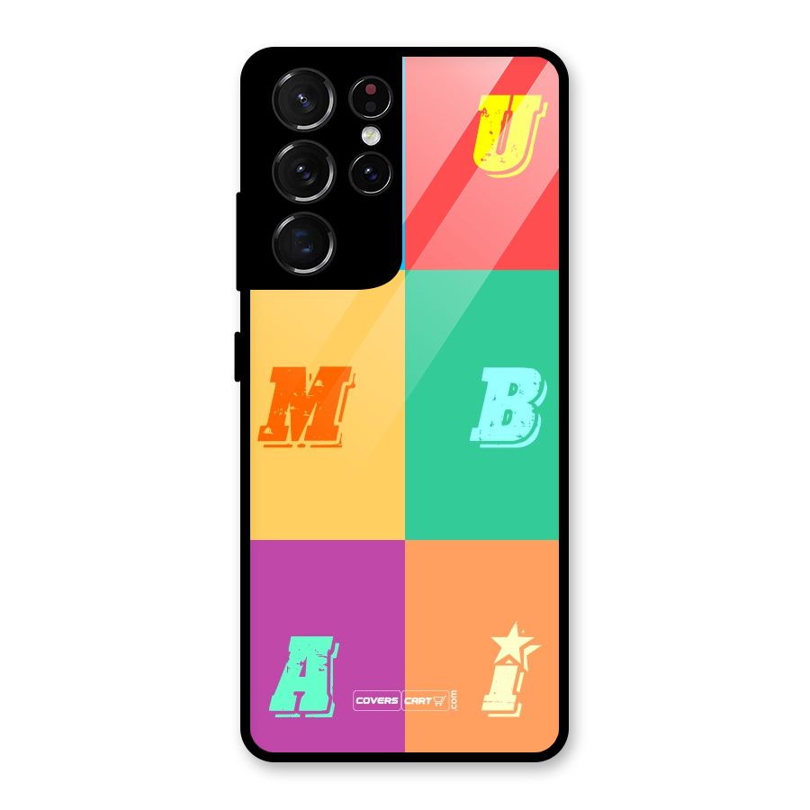 Mumbai Alphabets Glass Back Case for Galaxy S21 Ultra 5G