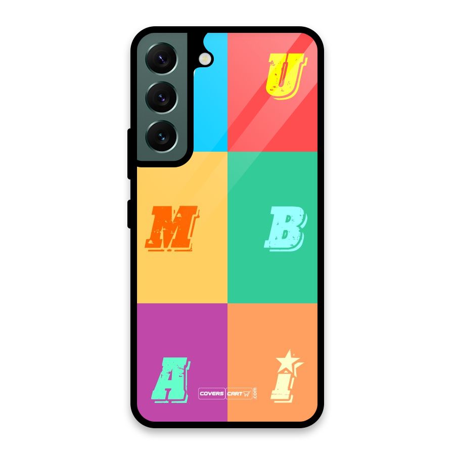 Mumbai Alphabets Glass Back Case for Galaxy S22 5G