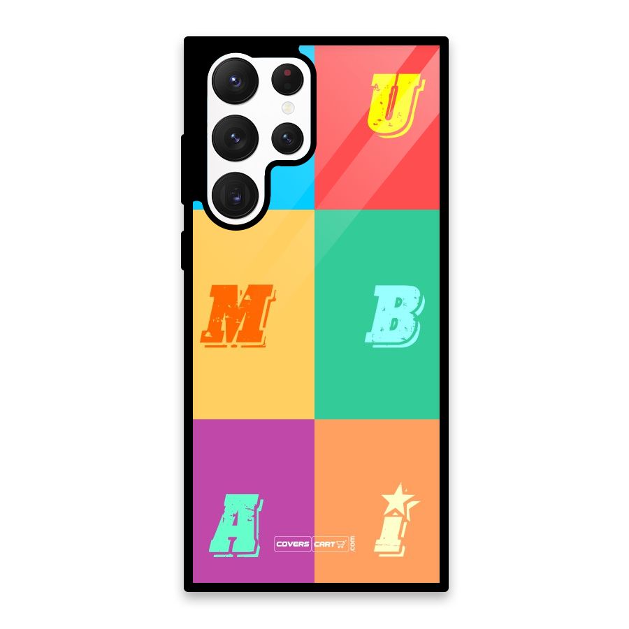Mumbai Alphabets Glass Back Case for Galaxy S22 Ultra 5G