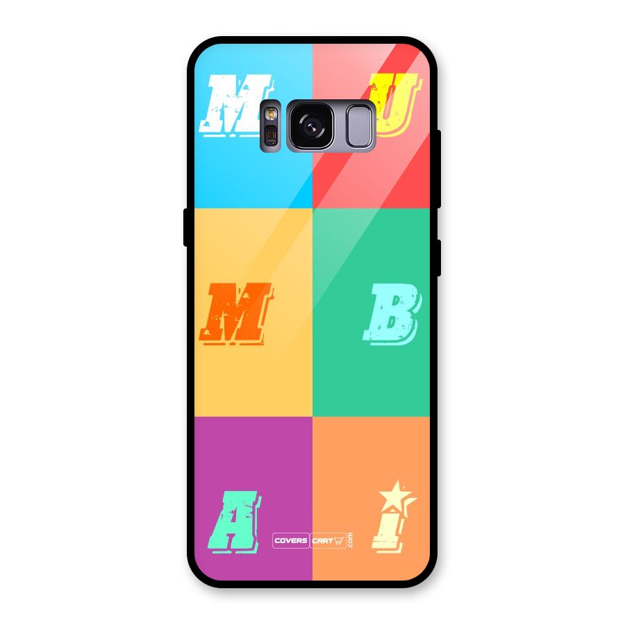 Mumbai Alphabets Glass Back Case for Galaxy S8