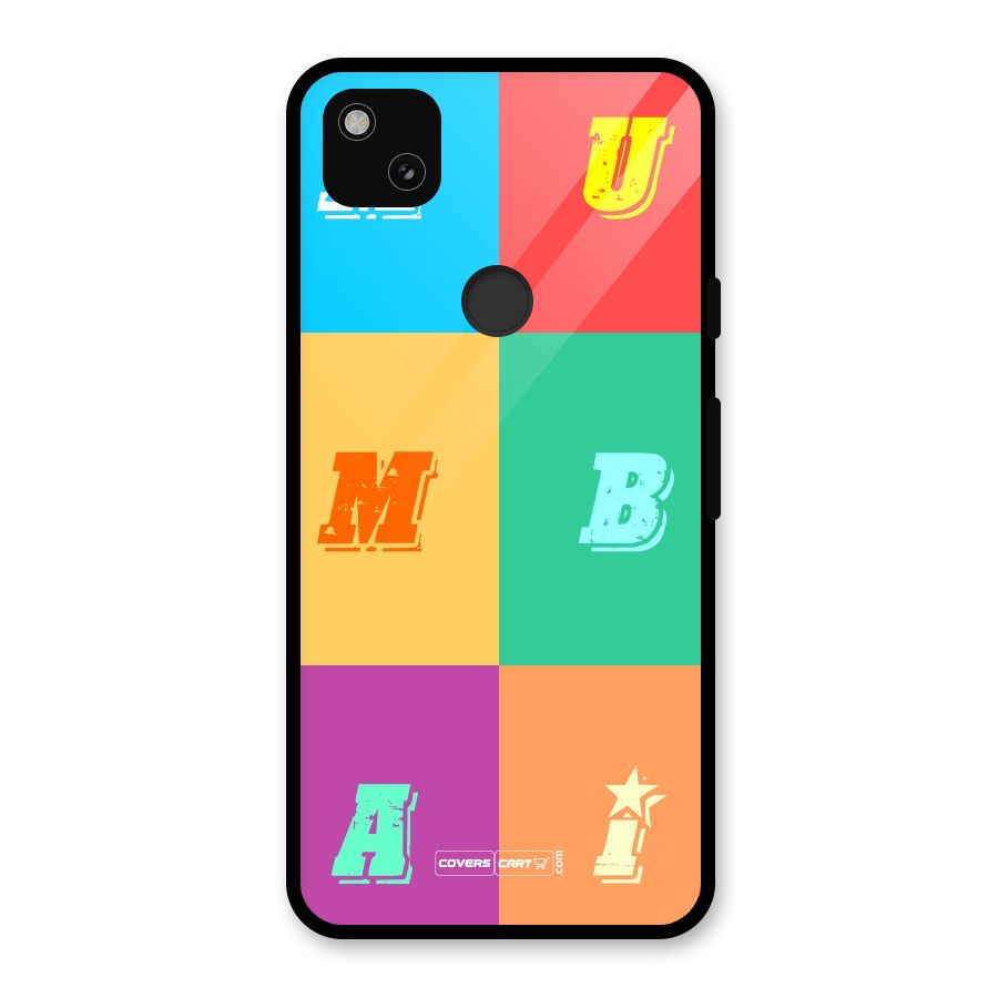 Mumbai Alphabets Glass Back Case for Google Pixel 4a
