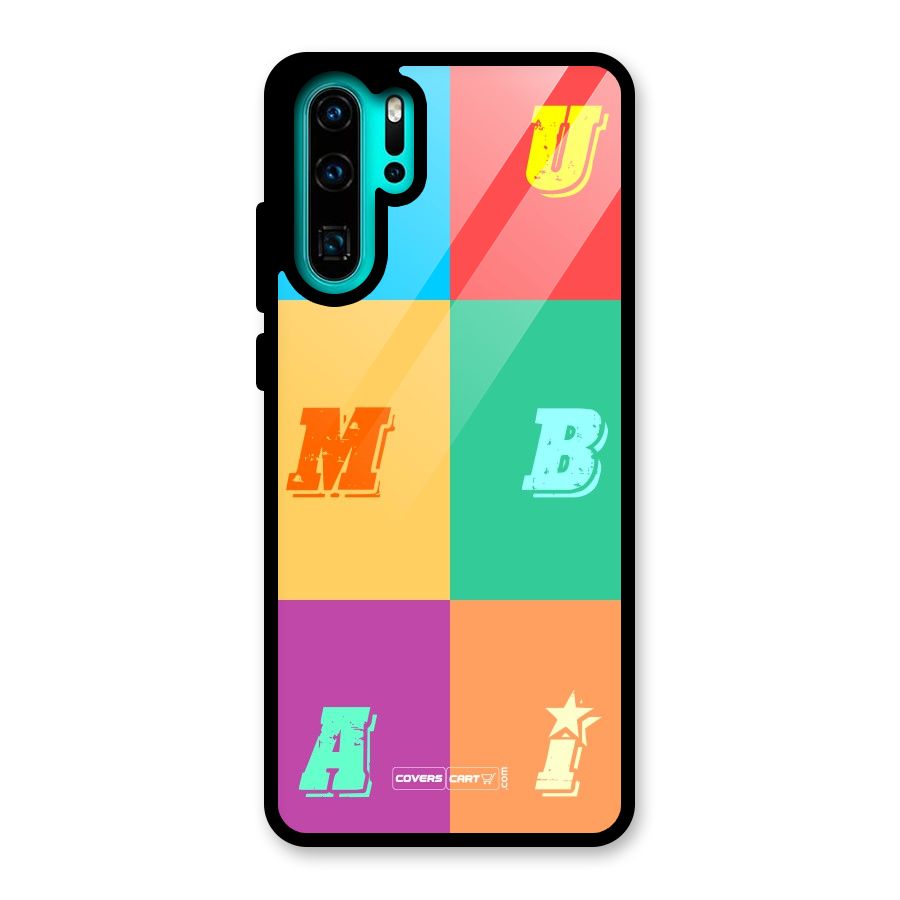 Mumbai Alphabets Glass Back Case for Huawei P30 Pro