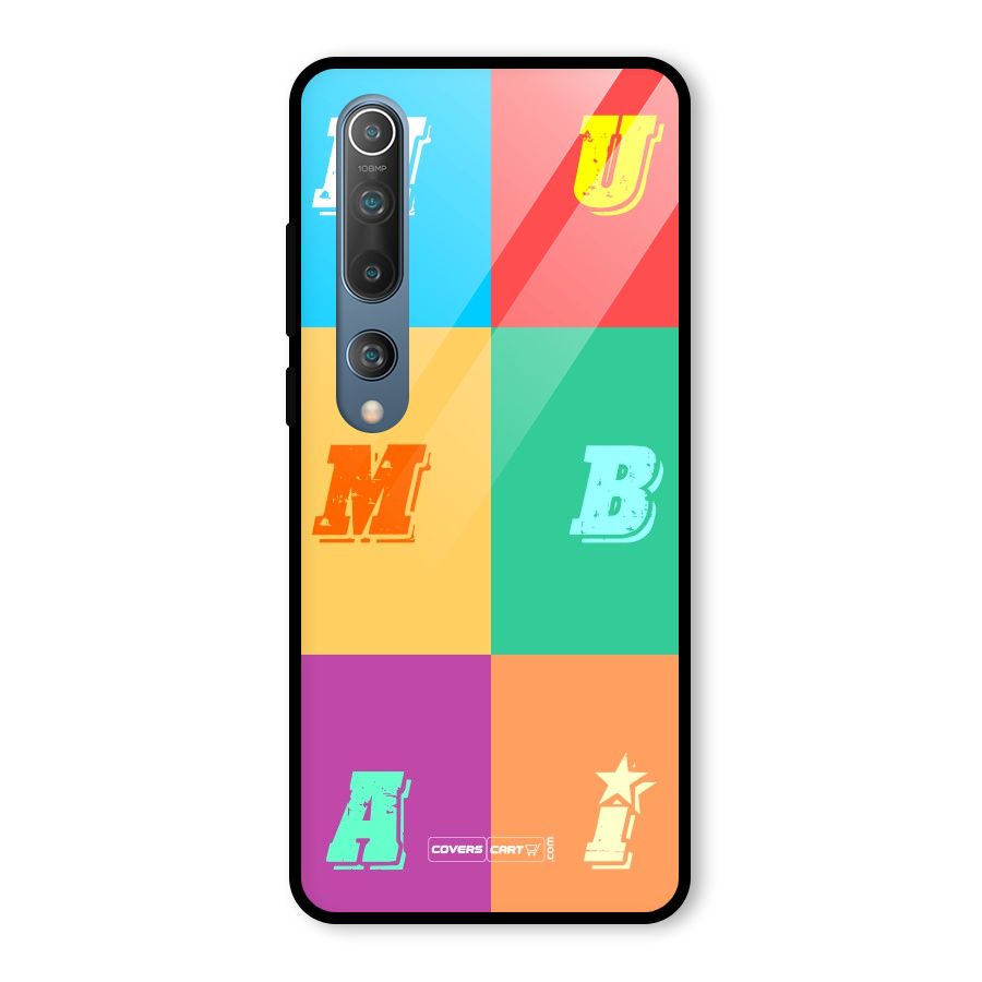 Mumbai Alphabets Glass Back Case for Mi 10