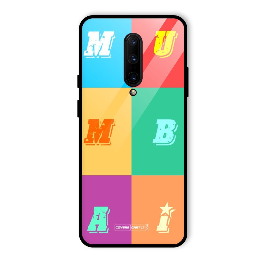 Mumbai Alphabets Glass Back Case for OnePlus 7 Pro