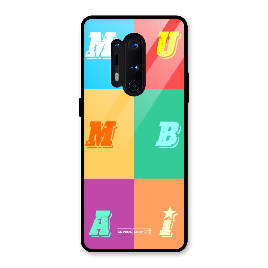 Mumbai Alphabets Glass Back Case for OnePlus 8 Pro