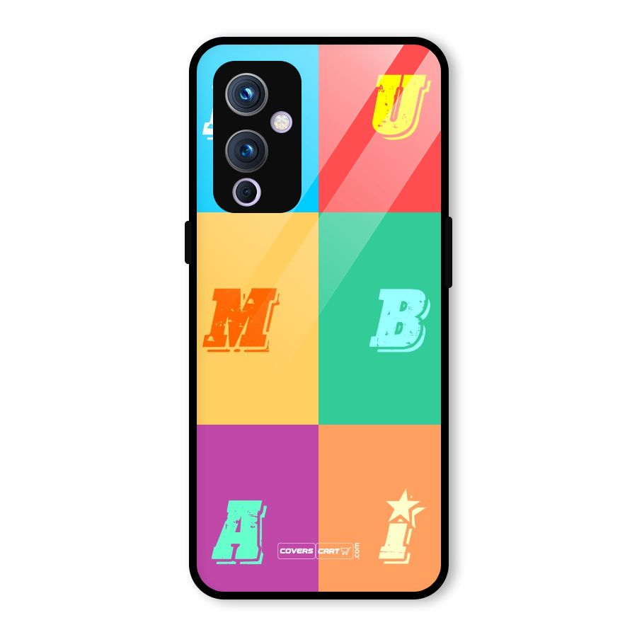 Mumbai Alphabets Glass Back Case for OnePlus 9