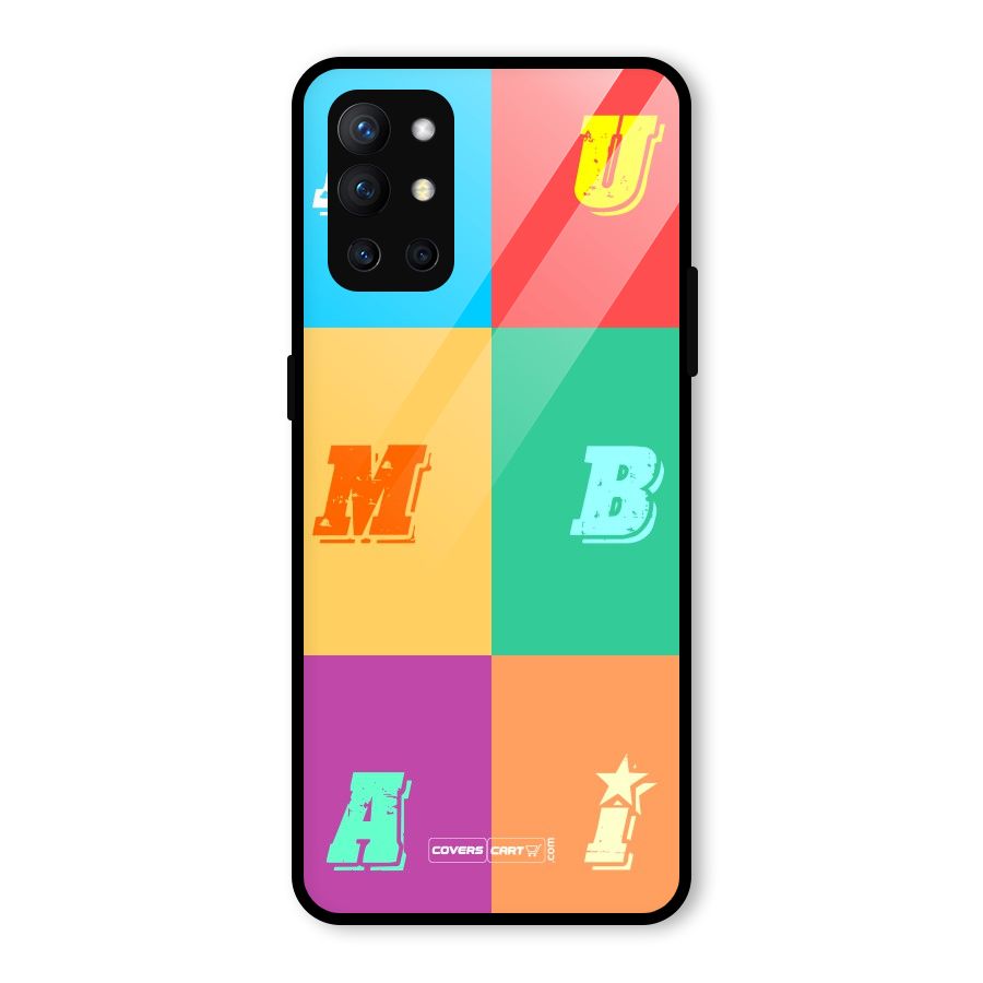 Mumbai Alphabets Glass Back Case for OnePlus 9R