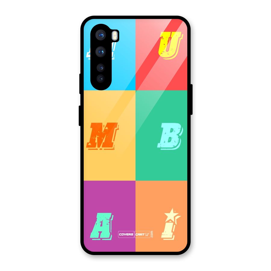 Mumbai Alphabets Glass Back Case for OnePlus Nord