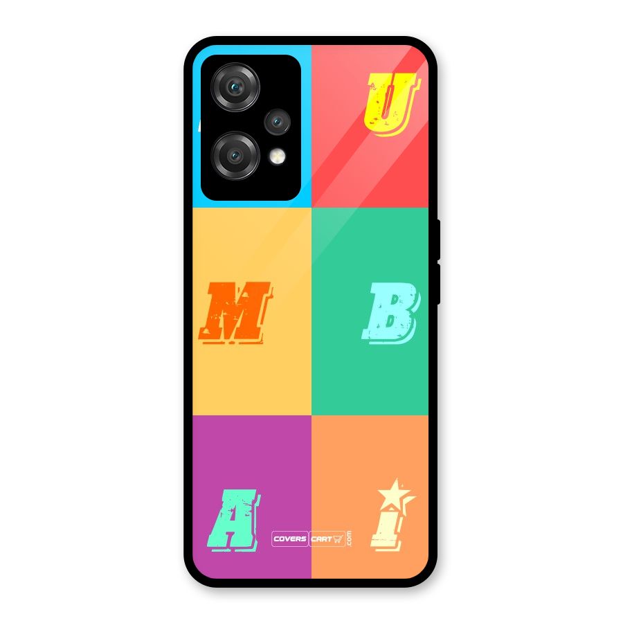 Mumbai Alphabets Glass Back Case for OnePlus Nord CE 2 Lite 5G