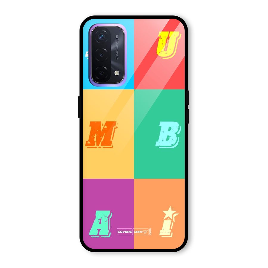 Mumbai Alphabets Glass Back Case for Oppo A74 5G